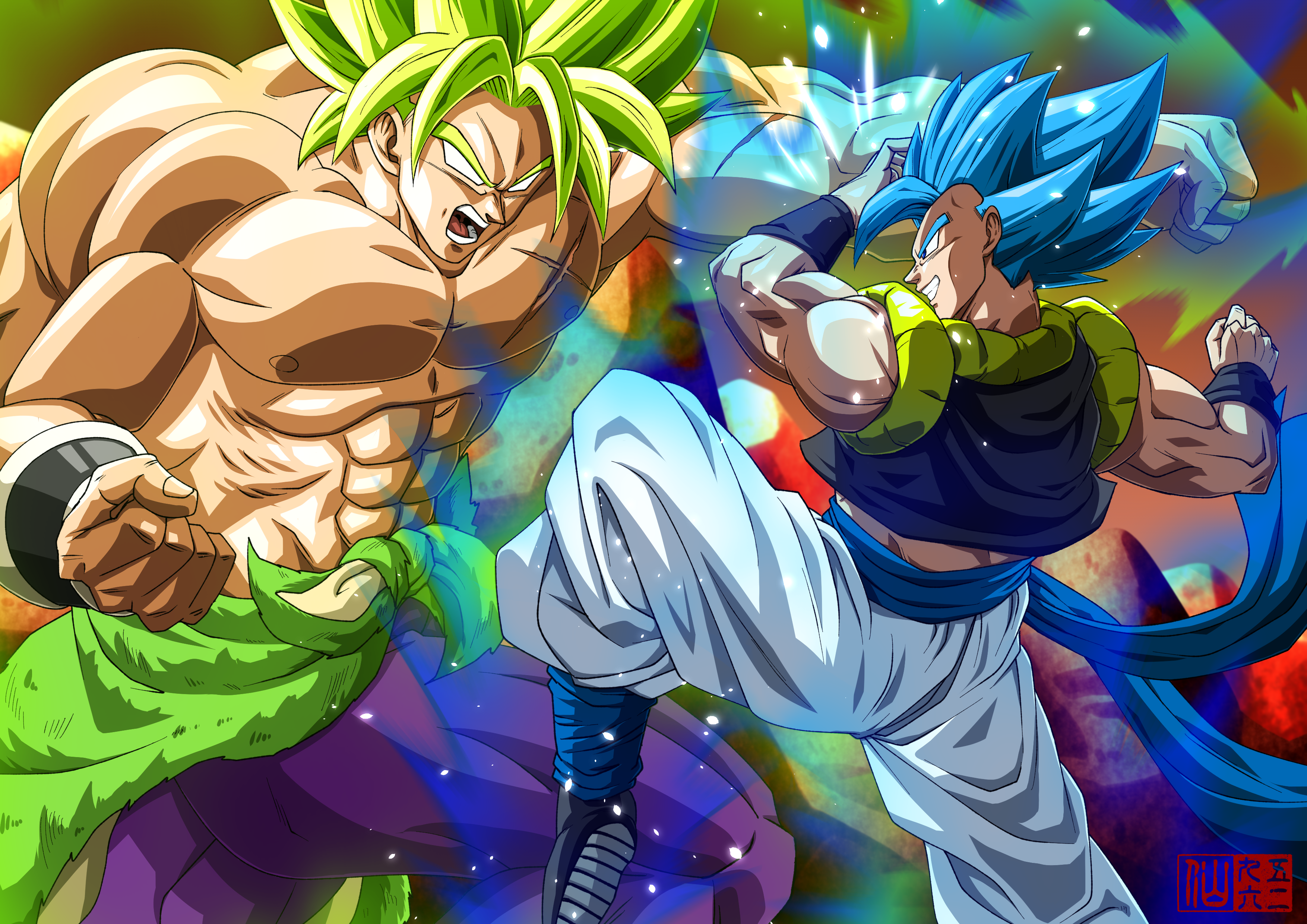 Gogeta ssj Blue Vs Broly  Dragon ball wallpapers, Dragon ball