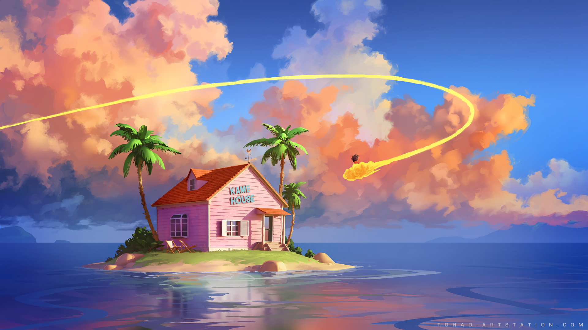 Dragon Ball Kame House Island HD Wallpaper by Sylvain Sarrailh