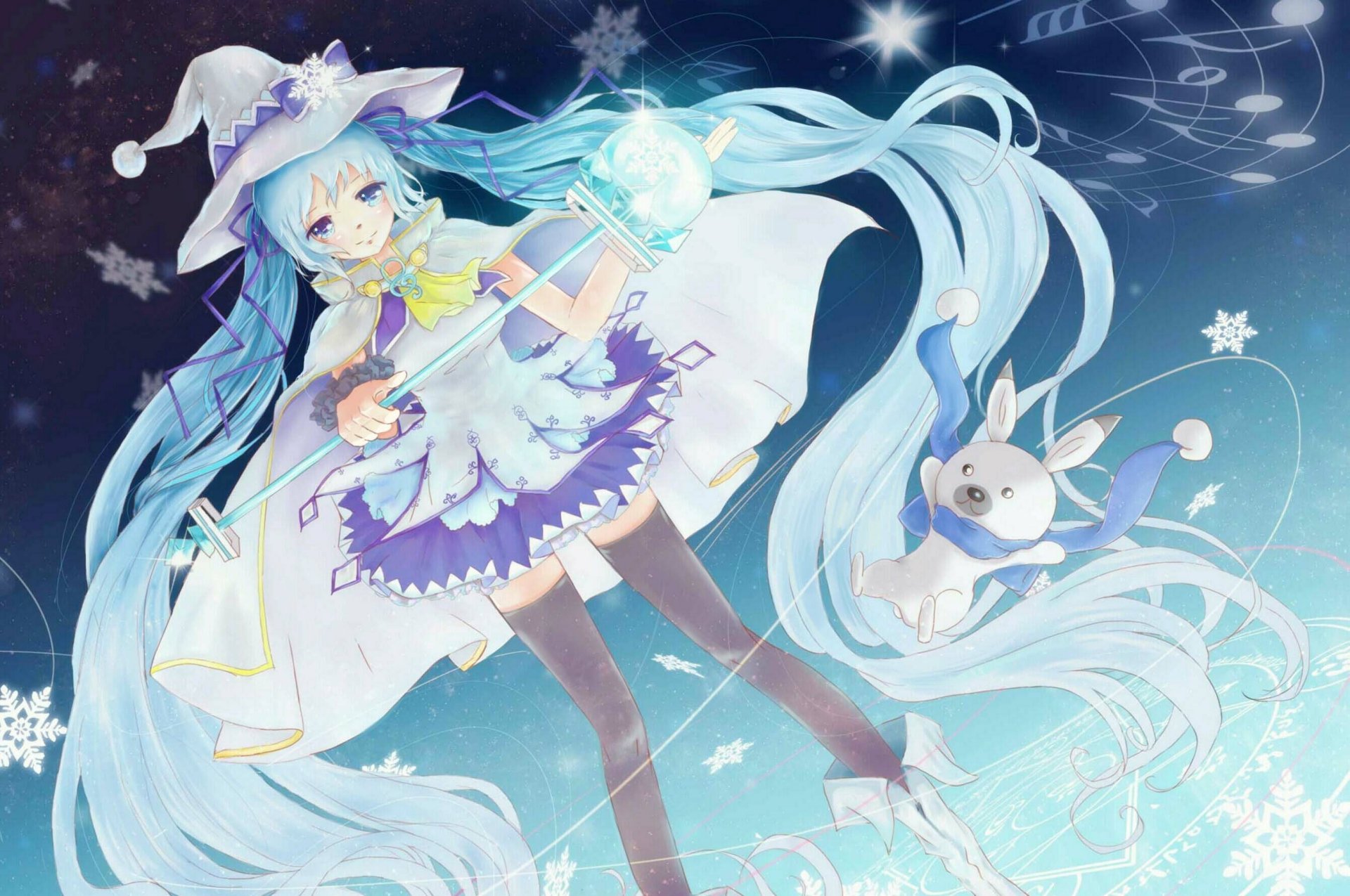 Download Yuki Miku Anime Vocaloid HD Wallpaper by 卡素米kasumi