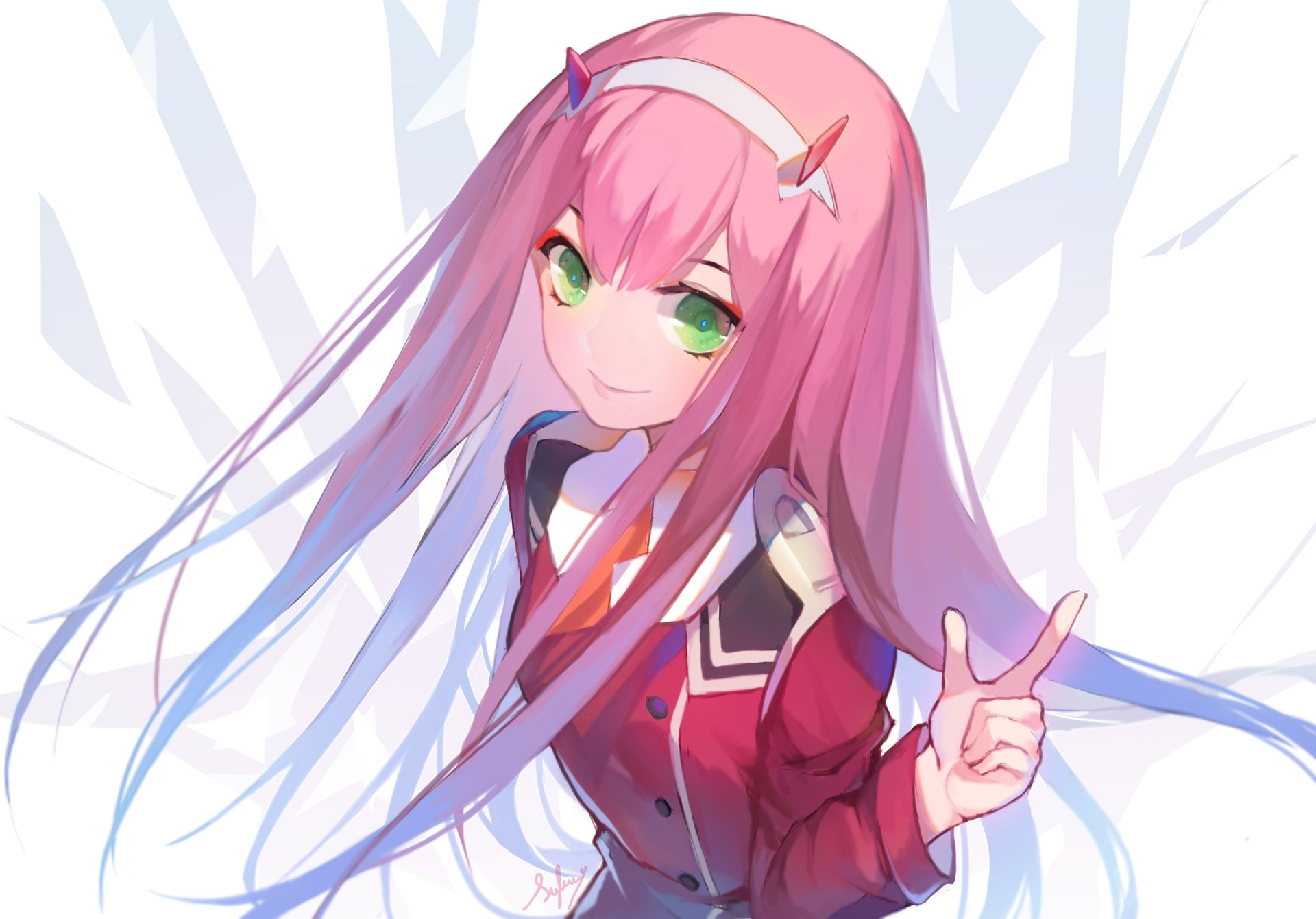 Download Zero Two (Darling In The FranXX) Anime Darling In The FranXX HD Wallpaper by Slyvia