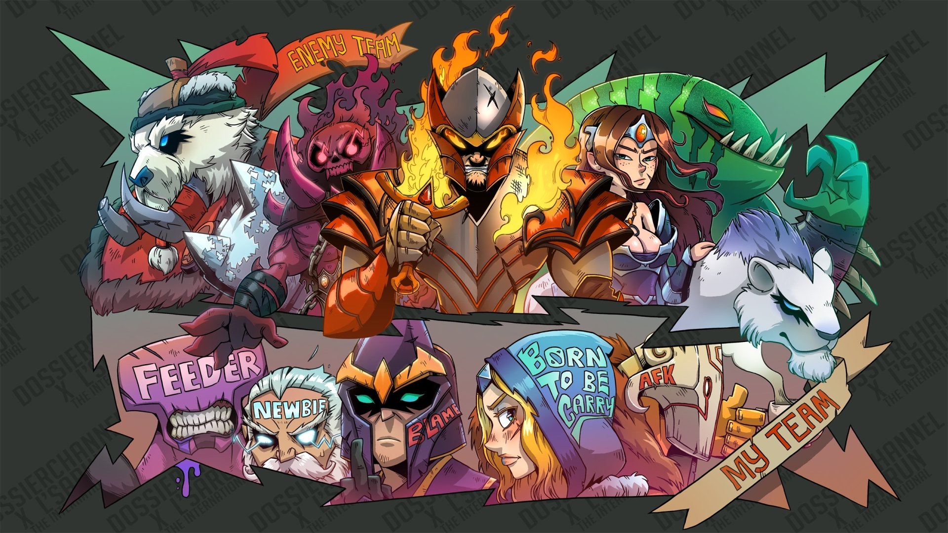 Download Dragon Knight (DotA 2) Crystal Maiden (DotA 2) Tidehunter (DotA 2) Mirana (Dota 2) Faceless Void (Dota 2) Tusk (DotA 2) Juggernaut (Dota 2) Zeus (Dota 2) Video Game DotA 2 HD Wallpaper
