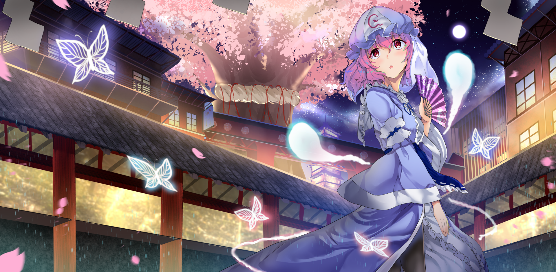 Download Yuyuko Saigyouji Anime Touhou HD Wallpaper by amane_soraaa