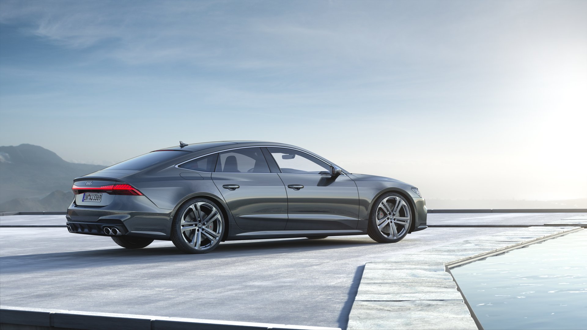 Download Silver Car Car Audi Vehicle Audi S7 4k Ultra HD Wallpaper