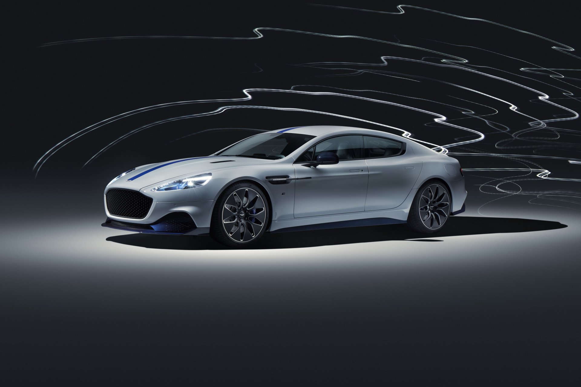 Download Electric Car Silver Car Car Aston Martin Aston Martin Rapide E Vehicle Aston Martin Rapide 8k Ultra HD Wallpaper