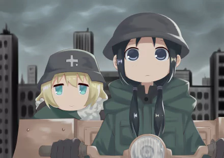 Yuuri (Girls' Last Tour) Chito (Girls' Last Tour) Anime Girls' Last Tour HD Desktop Wallpaper | Background Image