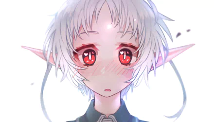 HD anime wallpaper featuring Sylphiette from Mushoku Tensei: Jobless Reincarnation with soft colors and detailed expressive eyes.