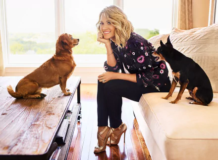 smile dog high heels blonde singer American music carrie underwood HD Desktop Wallpaper | Background Image