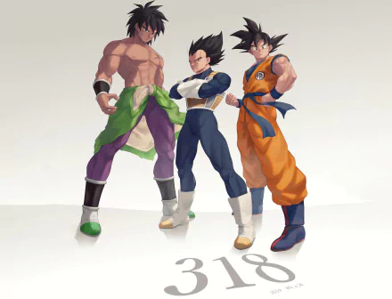 Vegeta (Dragon Ball) Goku Broly (Dragon Ball) Anime Dragon Ball Super: Broly Goku & Vegeta HD Desktop Wallpaper | Background Image