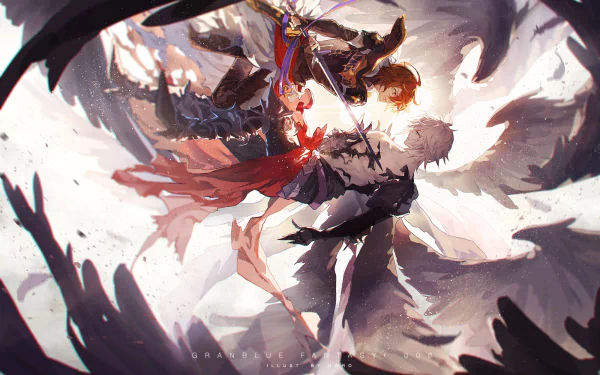 Sandalphon (Granblue Fantasy) Lucilius (Granblue Fantasy) Anime Granblue Fantasy HD Desktop Wallpaper | Background Image