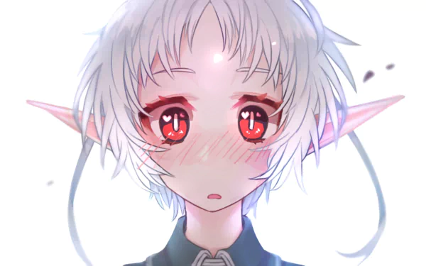 HD anime wallpaper featuring Sylphiette from Mushoku Tensei: Jobless Reincarnation with soft colors and detailed expressive eyes.