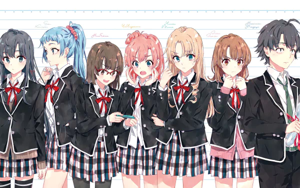 Yumiko Miura Saki Kawasaki Ebina Hina Iroha Isshiki Hachiman Hikigaya Yukino Yukinoshita Yui Yuigahama Anime My Teen Romantic Comedy SNAFU HD Desktop Wallpaper | Background Image