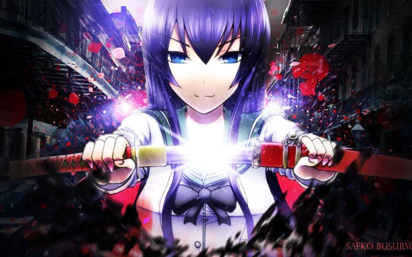 Saeko Busujima Anime Highschool Of The Dead HD Desktop Wallpaper | Background Image