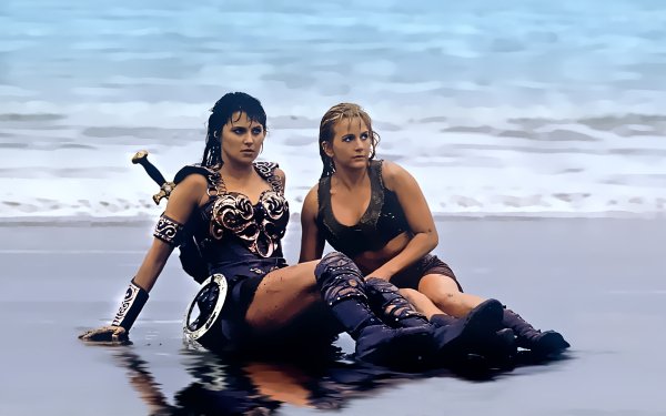 TV Show Xena: Warrior Princess Lucy Lawless Renee O'Connor Woman Warrior Xena Gabrielle HD Wallpaper | Background Image