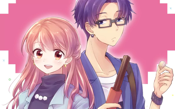 Narumi Momose Hirotaka Nifuji Anime Wotaku ni Koi wa Muzukashii HD Desktop Wallpaper | Background Image