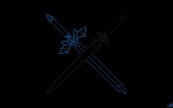 Blue Rose Sword (Sword Art Online) Night Sky Sword (Sword Art Online) Anime Sword Art Online: Alicization HD Desktop Wallpaper | Background Image