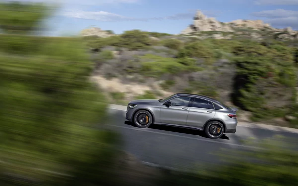 SUV silver car car Mercedes-Benz GLC-Class Mercedes-AMG vehicle Mercedes-AMG GLC 63 S HD Desktop Wallpaper | Background Image