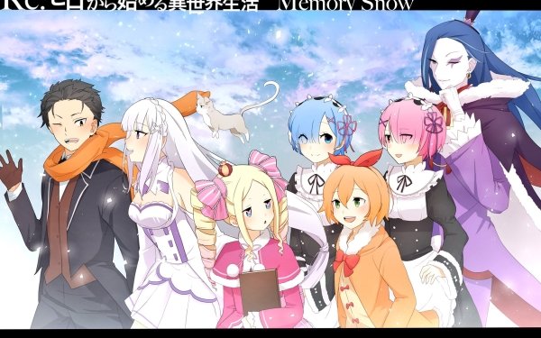 Anime Re: Life in a Different World from Zero - Memory Snow Subaru Natsuki Rem Ram Beatrice Emilia Pack Roswaal L. Mathers Petra Leyte Re:ZERO -Starting Life in Another World- Memory Snow HD Wallpaper | Background Image