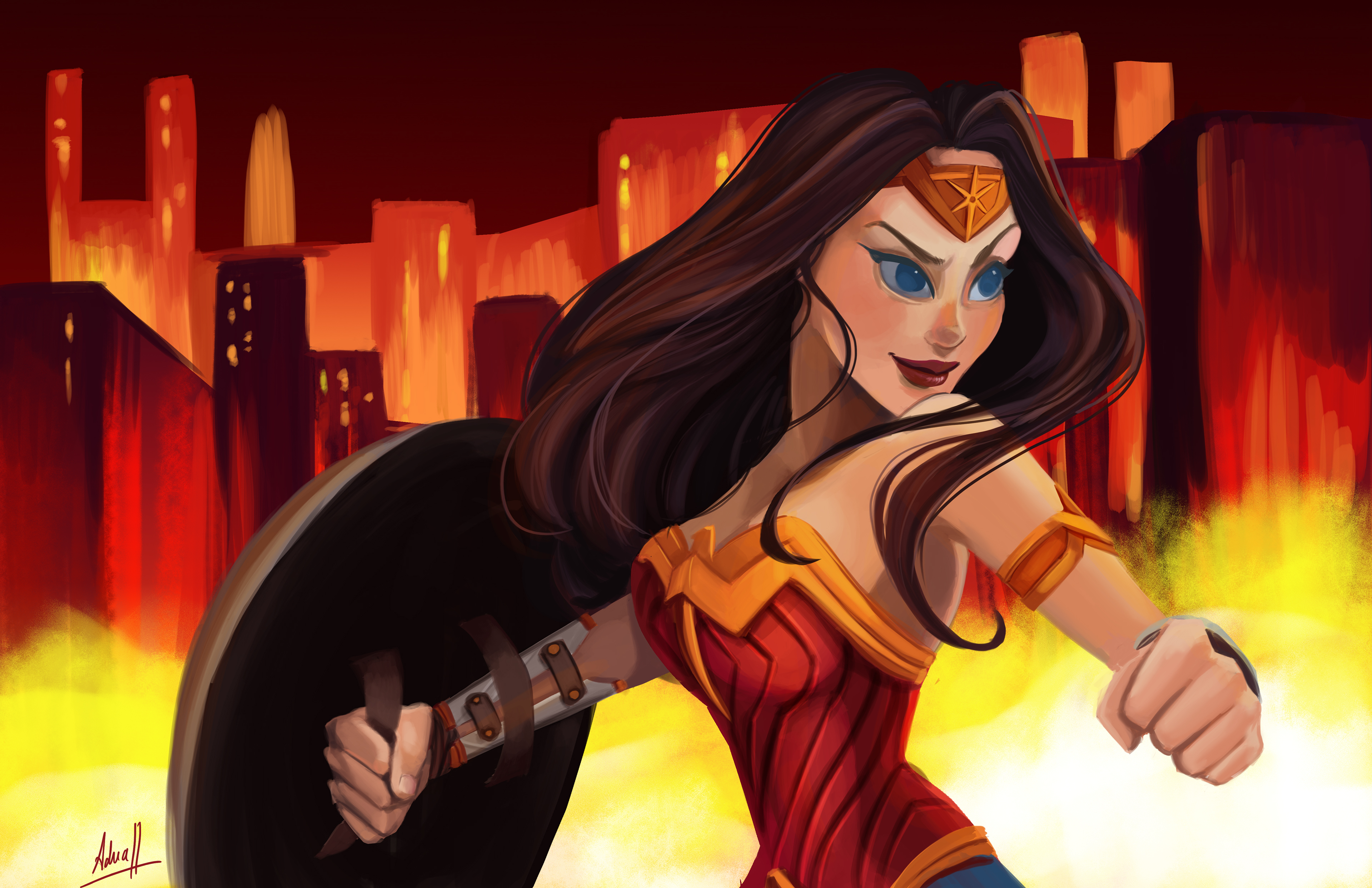 Wonder Woman 4k Ultra HD Wallpaper by Adua Hernández Carnelutti