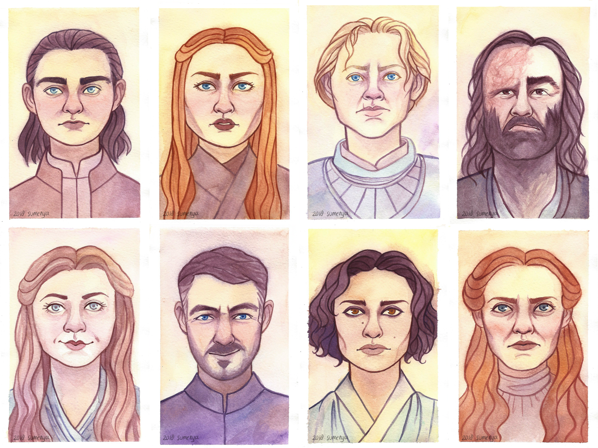 Download Catelyn Stark Ellaria Sand Petyr Baelish Margaery Tyrell Sandor Clegane Brienne Of Tarth Sansa Stark Arya Stark TV Show Game Of Thrones HD Wallpaper by sumenya