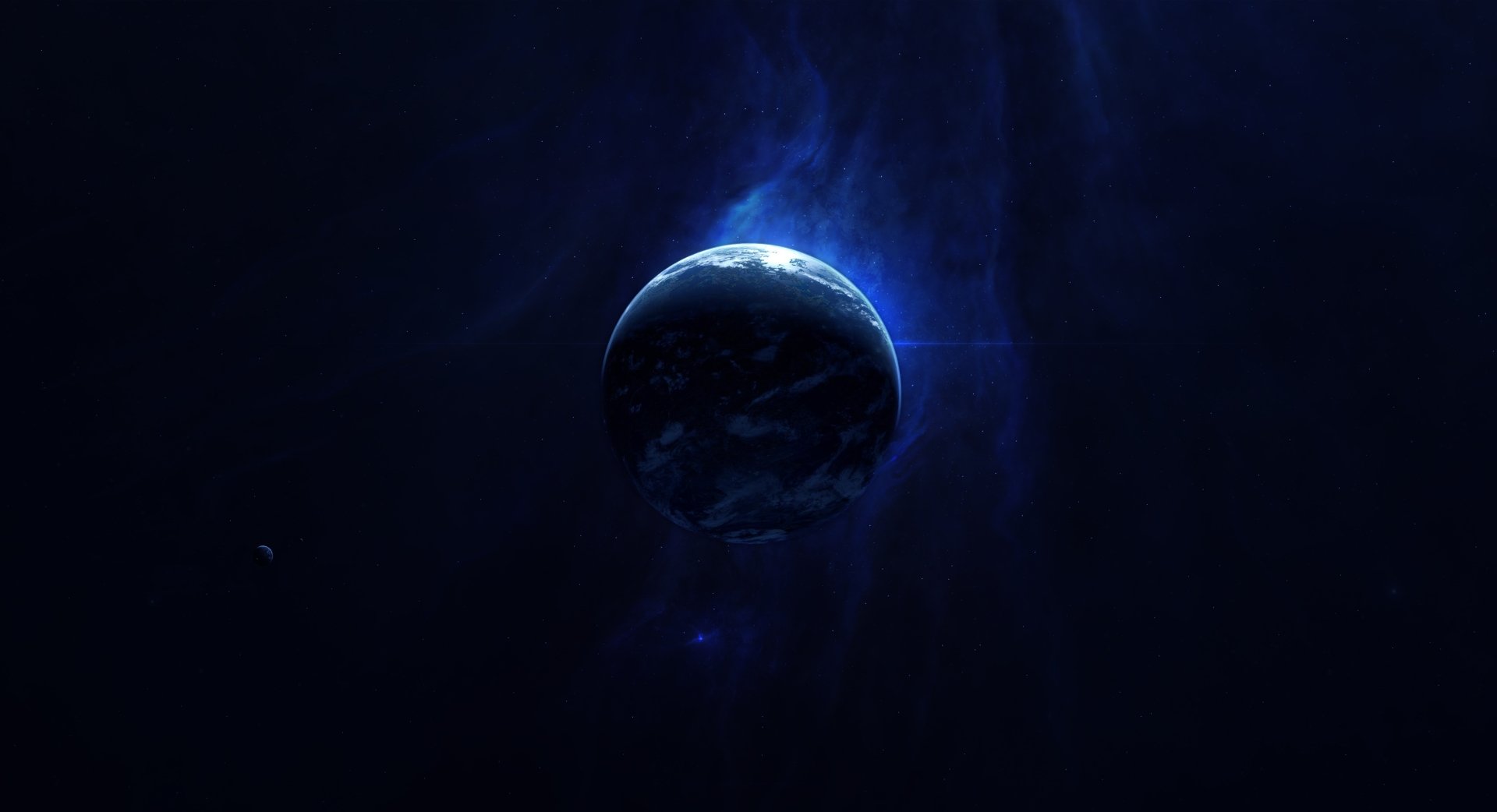 4K Ultra HD Sci-Fi Planet Amidst Distant Stars in Deep Space by ...