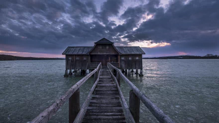  Dark Clouds over Boathouse Pier by Thomas Weiler