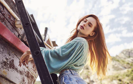 redhead long hair American actress Celebrity Madelaine Petsch HD Desktop Wallpaper | Background Image