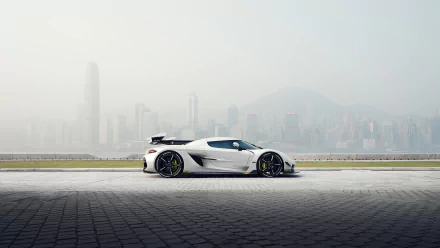 white car vehicle Koenigsegg Jesko HD Desktop Wallpaper | Background Image