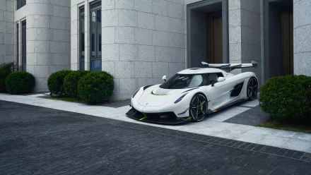 white car vehicle Koenigsegg Jesko HD Desktop Wallpaper | Background Image