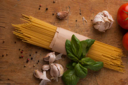 spaghetti still life garlic food pasta HD Desktop Wallpaper | Background Image