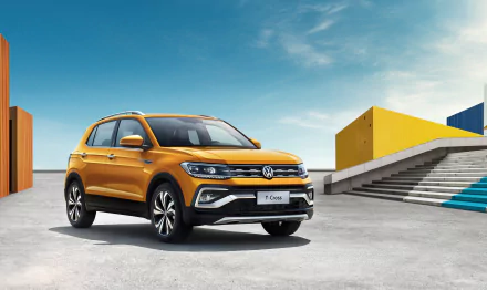 SUV yellow car Volkswagen car vehicle Volkswagen T-Cross HD Desktop Wallpaper | Background Image