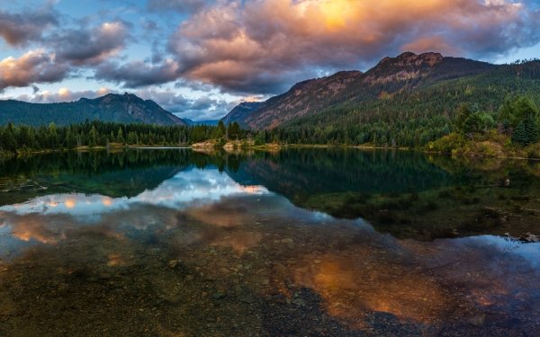 Earth Reflection Nature Lake Mountain Cloud HD Wallpaper | Background Image