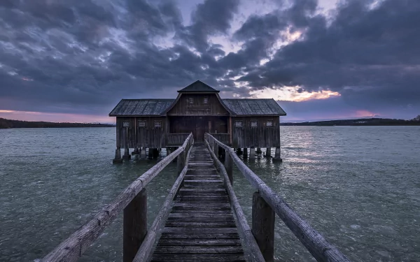  Dark Clouds over Boathouse Pier by Thomas Weiler