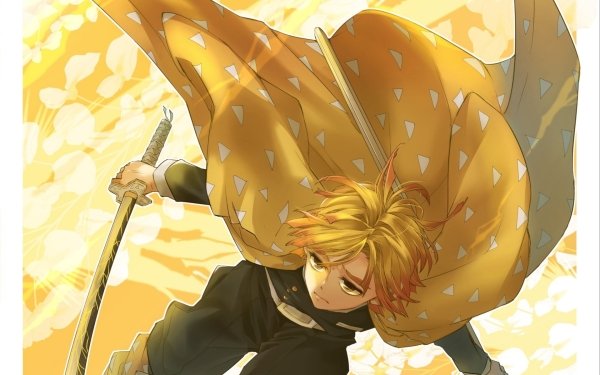 Anime Demon Slayer: Kimetsu no Yaiba Zenitsu Agatsuma HD Wallpaper | Background Image