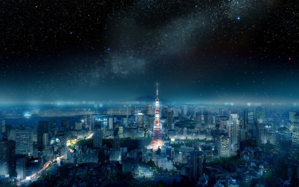 Anime Ciudad Tokio Fondo de pantalla HD | Fondo de Escritorio
