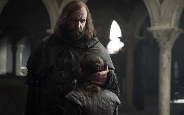 Arya Stark Maisie Williams Rory McCann Sandor Clegane TV Show Game Of Thrones HD Desktop Wallpaper | Background Image