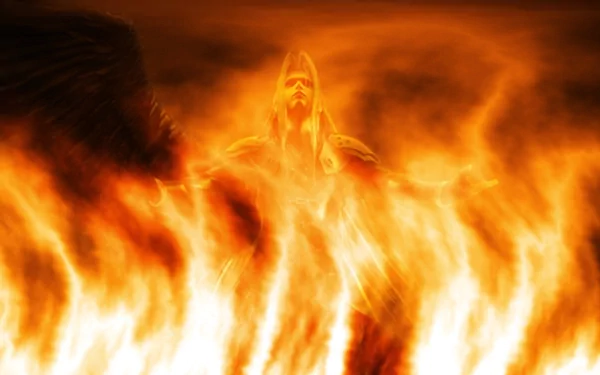 Sephiroth in Flames - HD Wallpaper from Final Fantasy VII: Advent Children