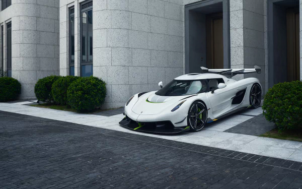 white car vehicle Koenigsegg Jesko HD Desktop Wallpaper | Background Image