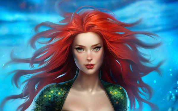 Comics Mera DC Comics Red Hair HD Wallpaper | Background Image