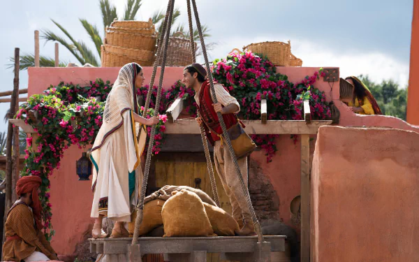 Aladdin Mena Massoud Princess Jasmine Naomi Scott movie Aladdin (2019) HD Desktop Wallpaper | Background Image