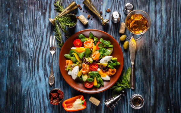 meal still life food salad HD Desktop Wallpaper | Background Image