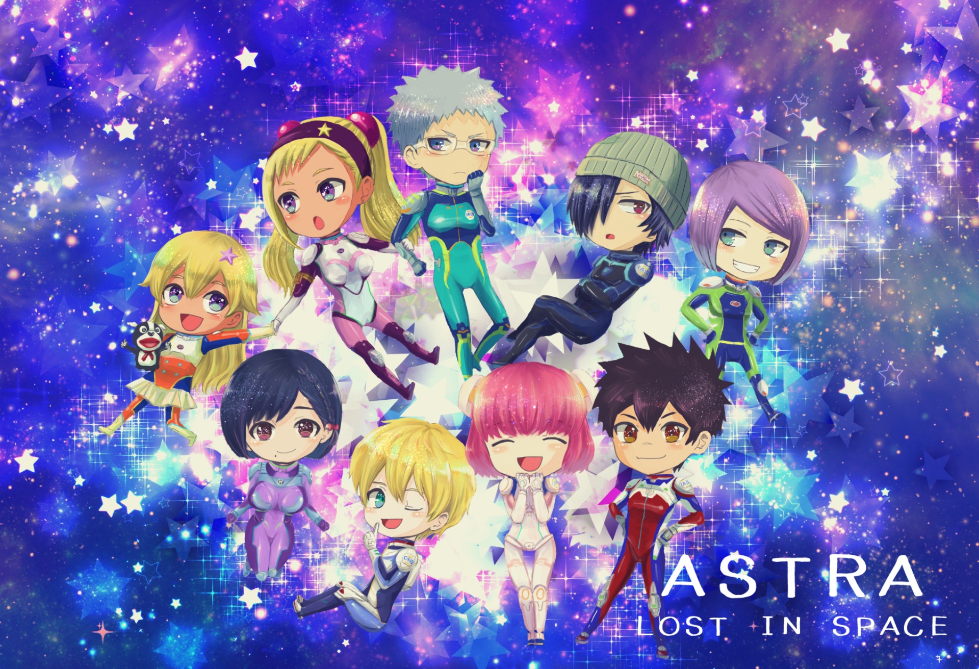 Anime Astra Lost in Space HD Wallpaper