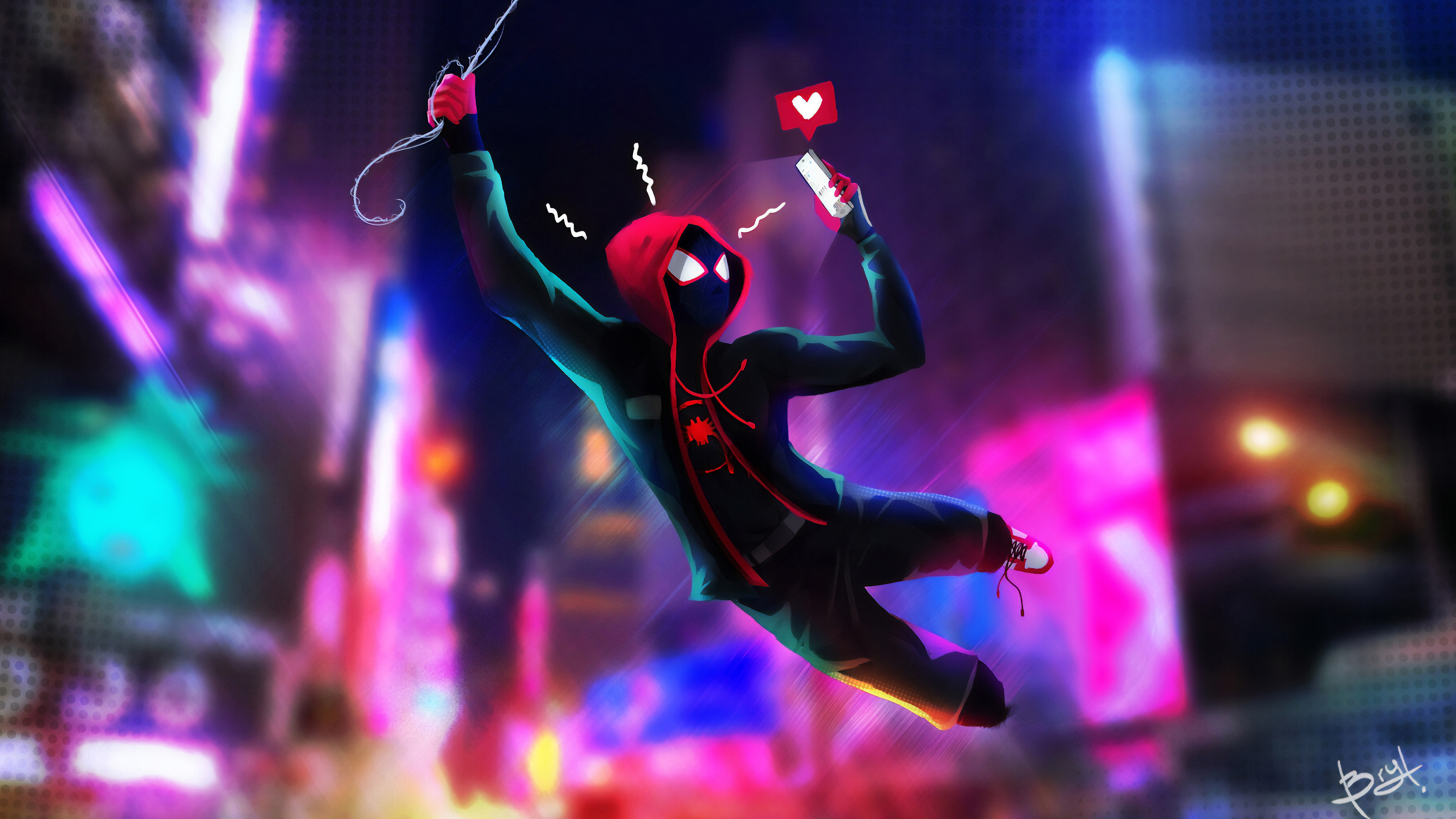 spider man into the verse guy and girl wallpaper