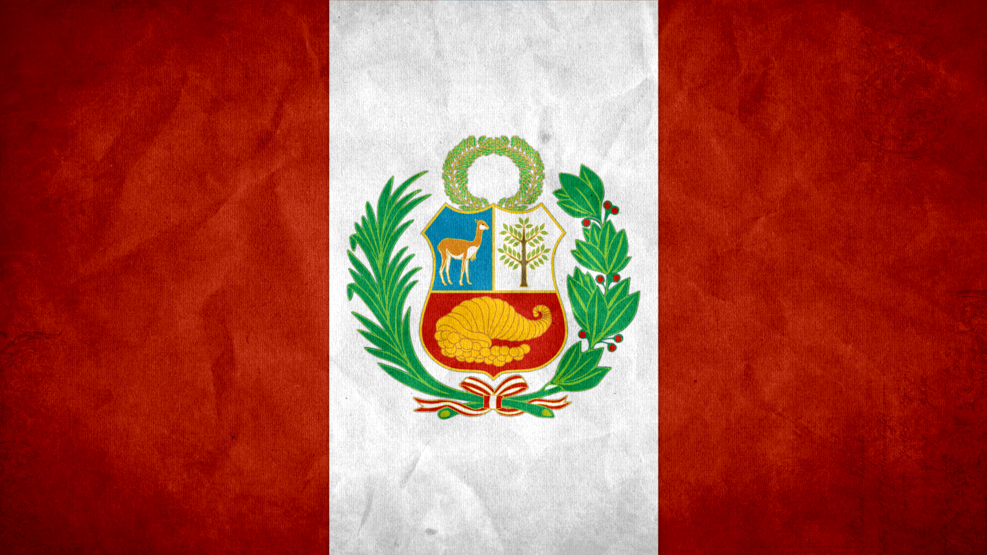 Flag Of Peru HD Wallpaper