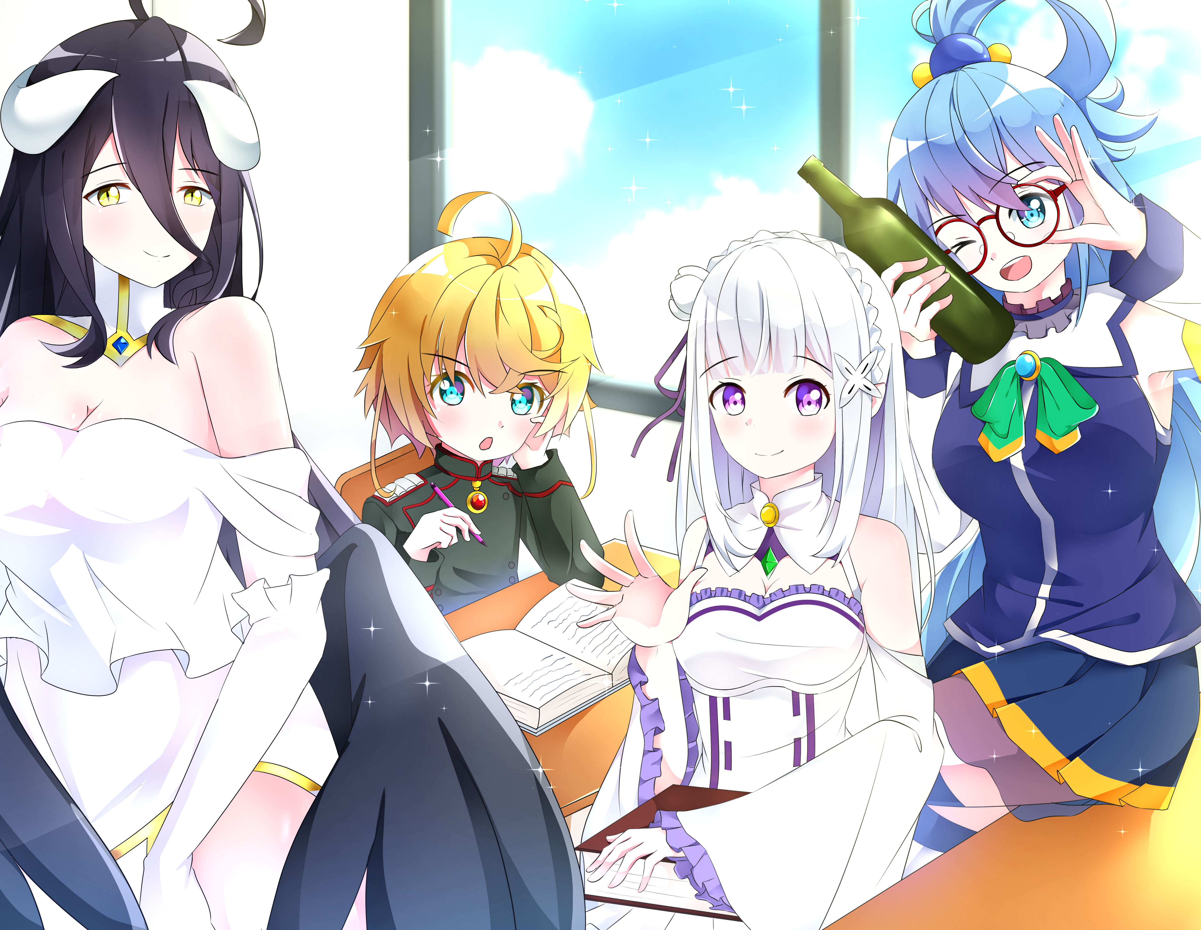 Anime Isekai Quartet HD Wallpaper | Background Image