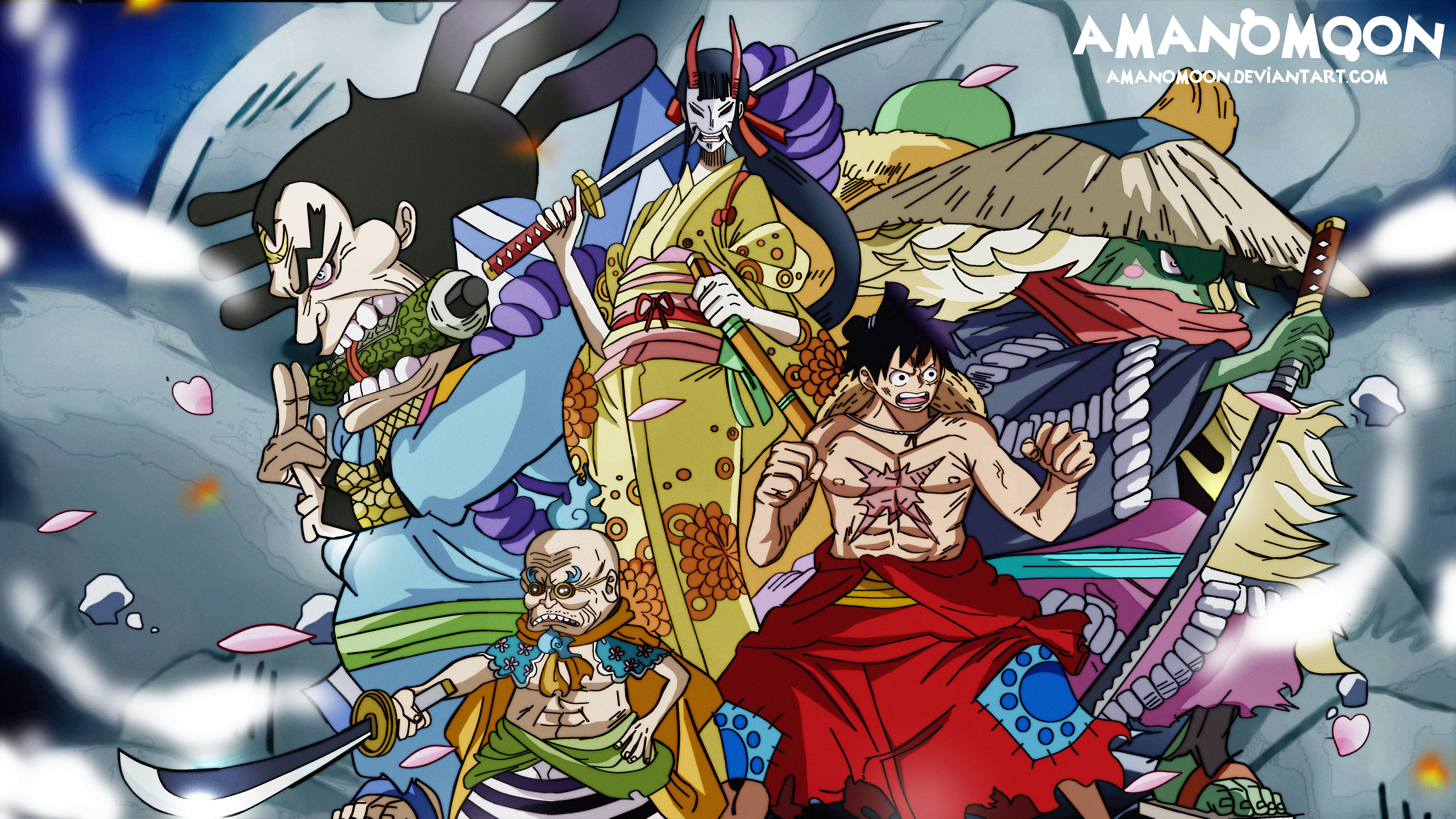 Anime One Piece 4k Ultra HD Wallpaper by Heikeshi