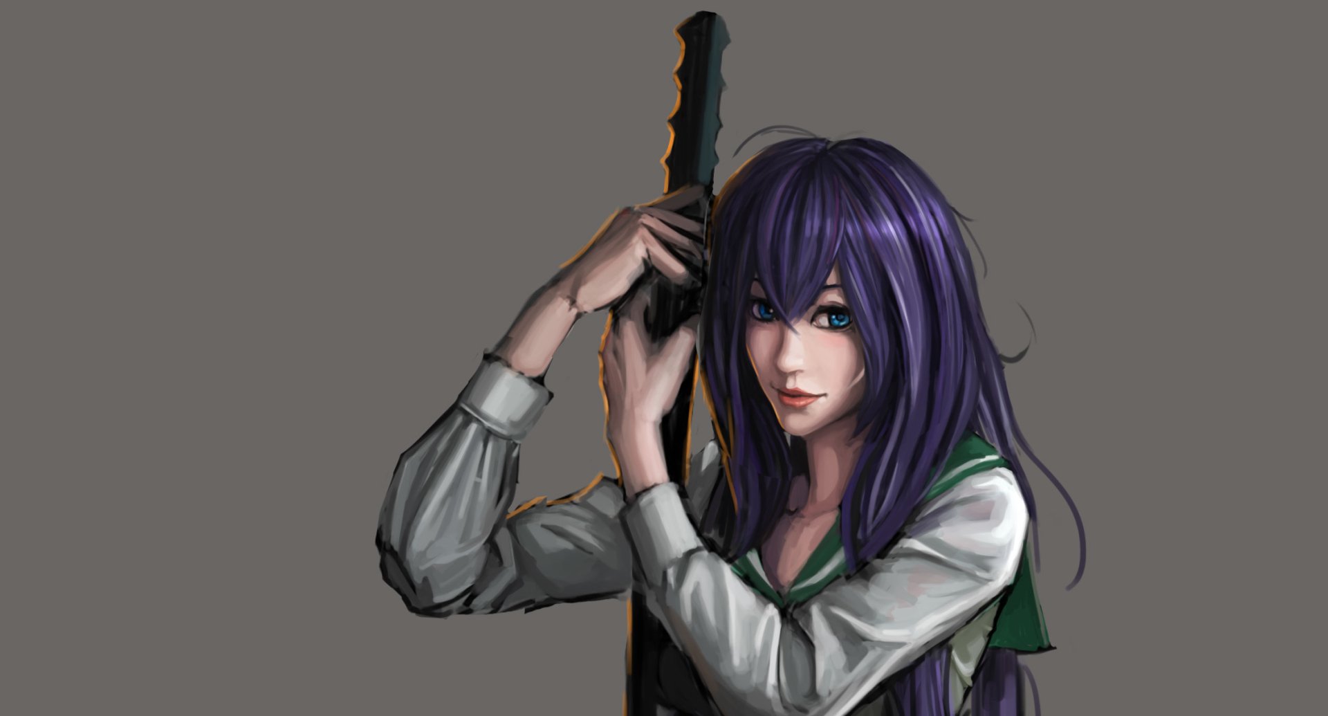 Download Saeko Busujima Anime Highschool Of The Dead HD Wallpaper