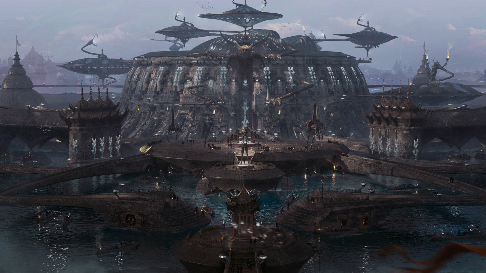 Download Sci Fi City Sci Fi City HD Wallpaper by Armando Savoia