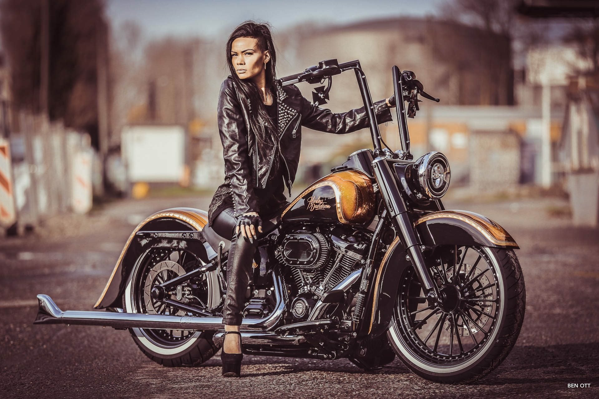 Download Thunderbike Customs Harley-Davidson Custom Motorcycle Woman ...