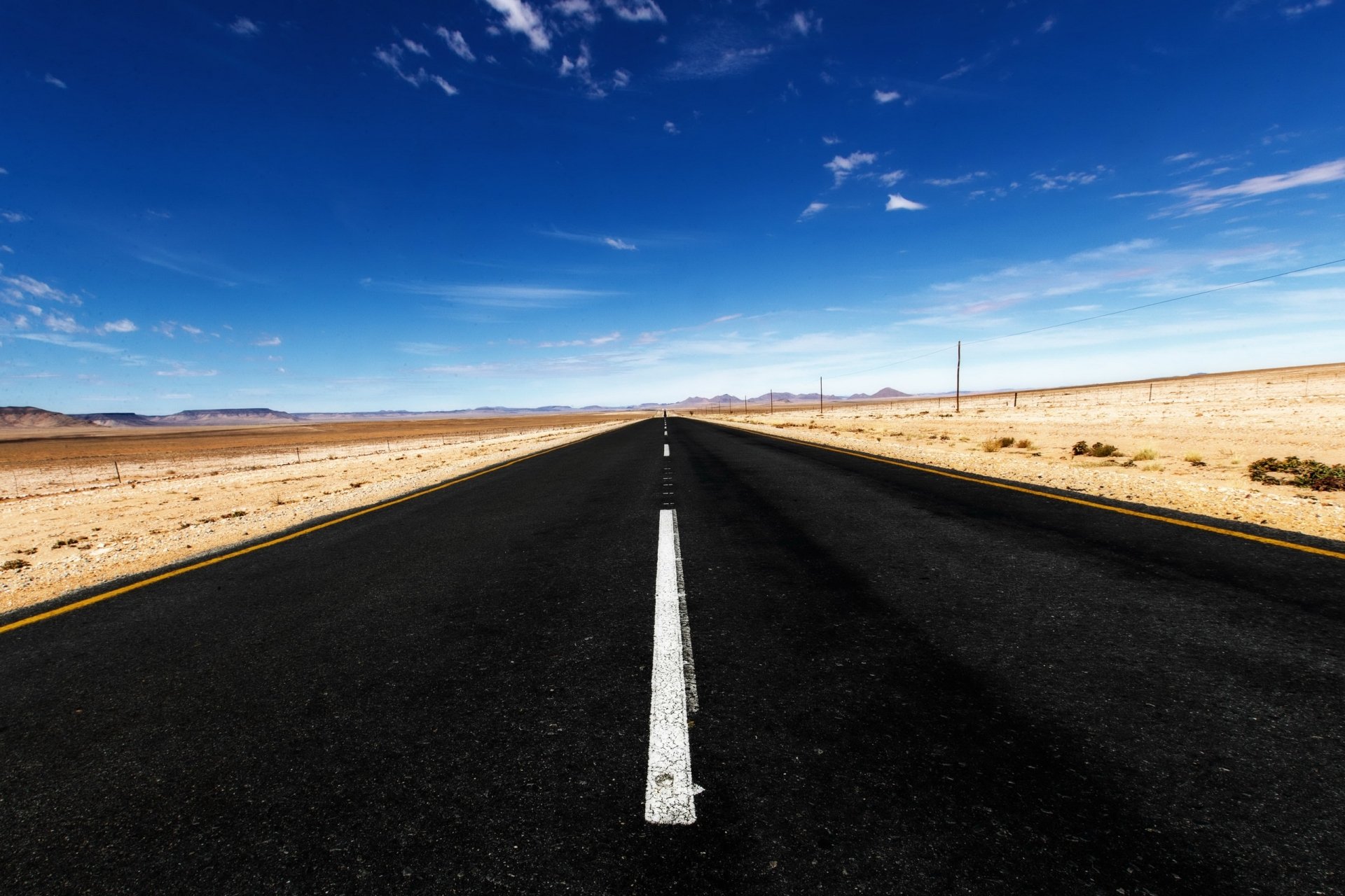 Download Landscape Namibia Man Made Road HD Wallpaper