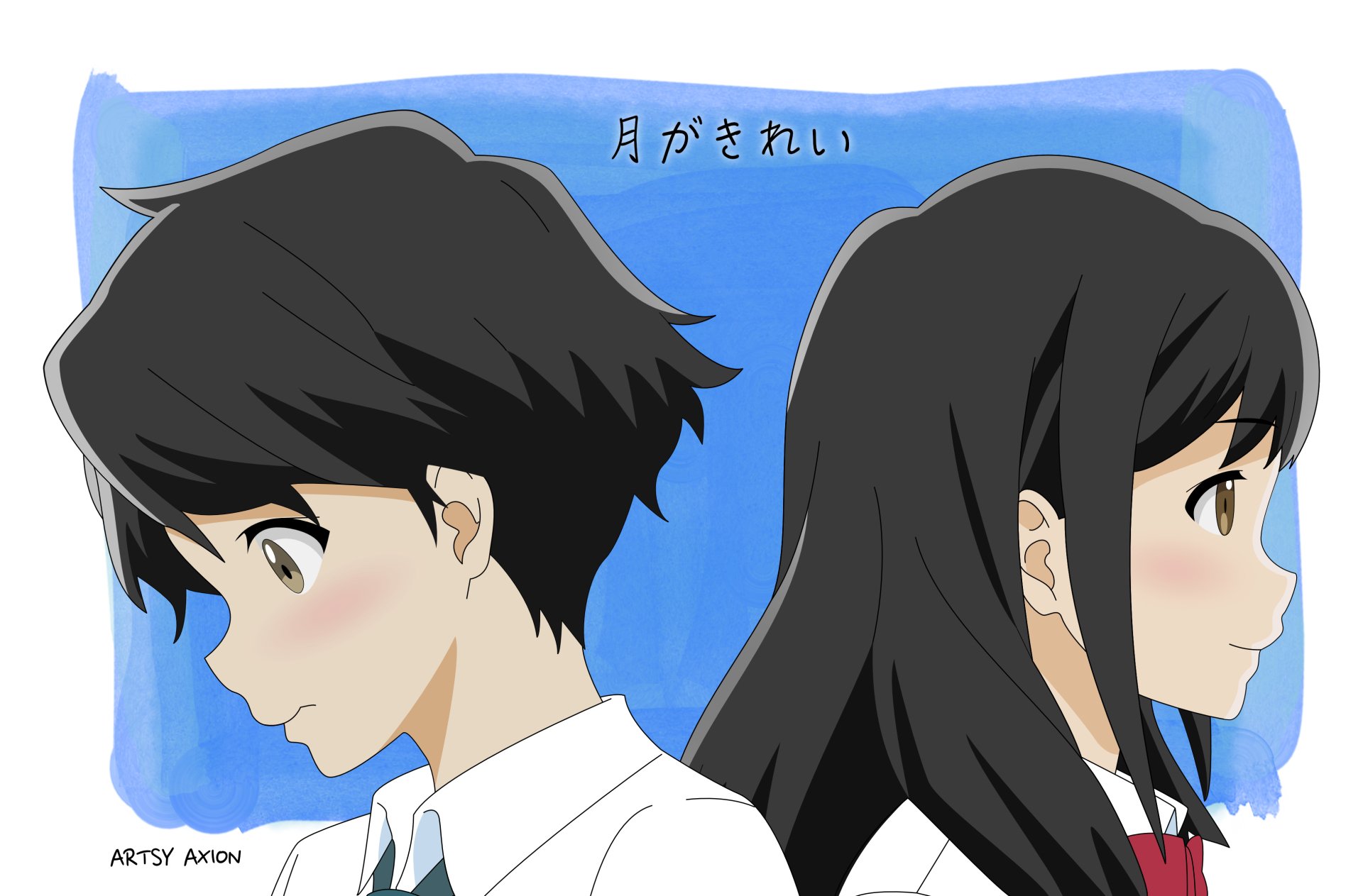 Download Akane Mizuno Kotarō Azumi Anime Tsuki Ga Kirei HD Wallpaper by Artsy Axion